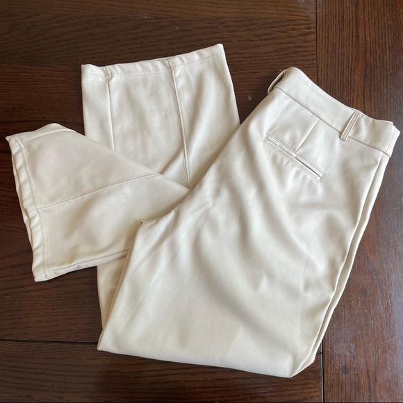 7 For All Mankind Faux Leather Cropped Pants - Picture 3 of 7